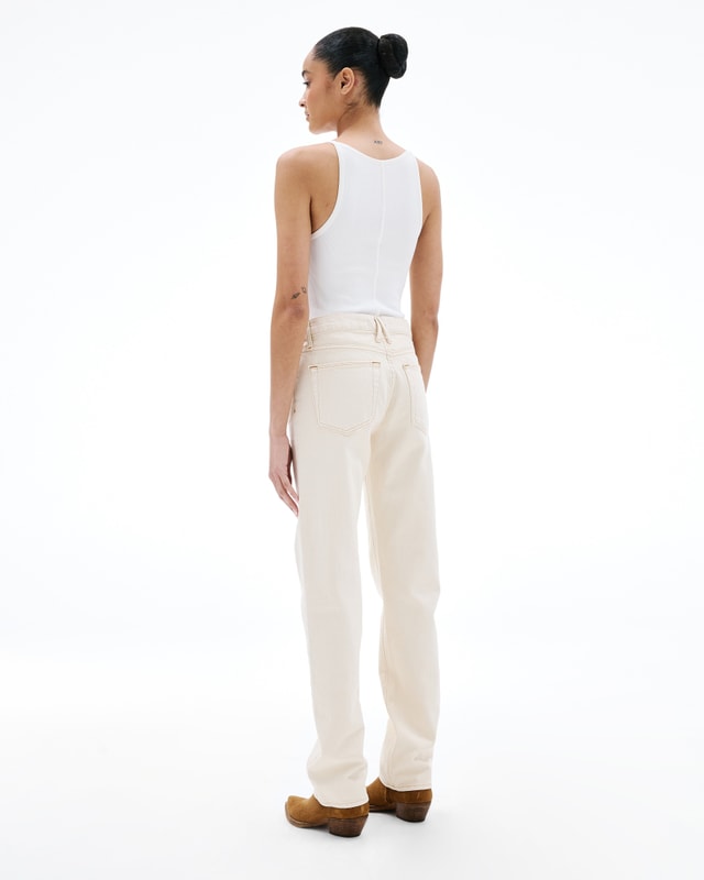 slvrlake denim Phoenix Winter Ecru Straight - Mid Rise