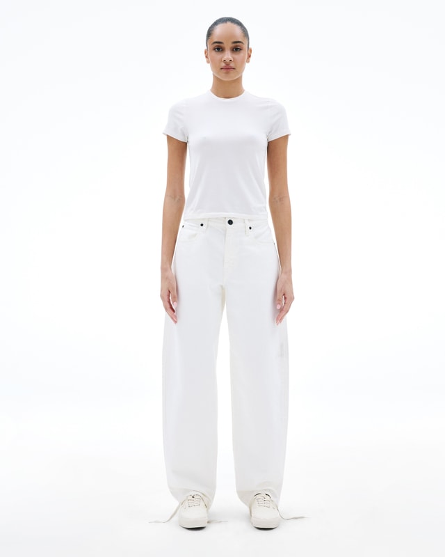 Slvrlake Denim Ella White Curve - Mid Rise