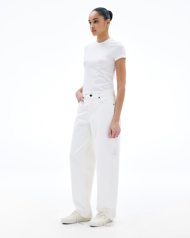 Slvrlake Denim Ella White Curve - Mid Rise