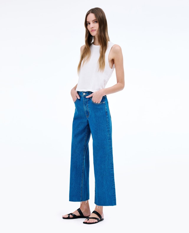 Slvrlake Denim Grace Crop Big Sky Wide - High Rise