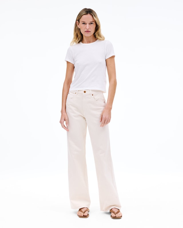 Slvrlake Denim Grace Ecru Wide - High Rise