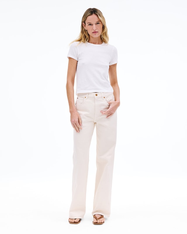 Slvrlake Denim Grace Ecru Wide - High Rise