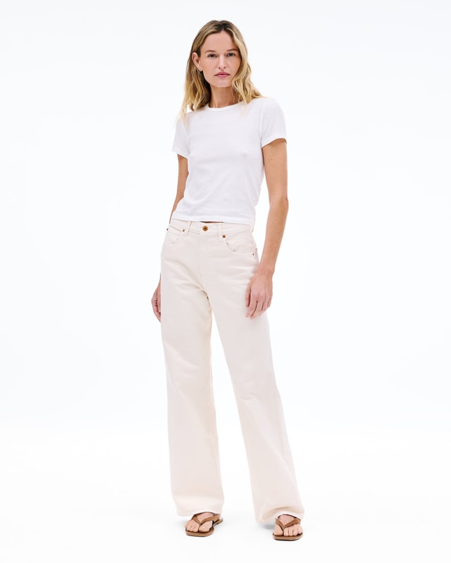 Slvrlake Denim Grace Ecru Wide - High Rise