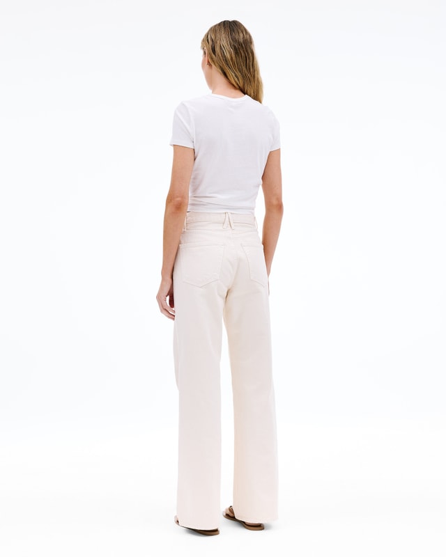 slvrlake denim Grace Ecru Wide - High Rise