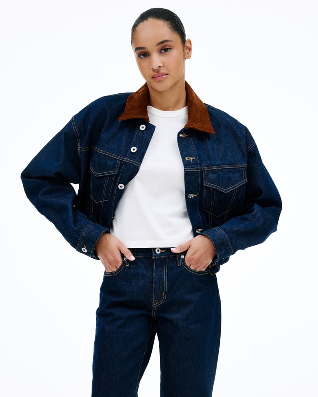 Slvrlake Denim Kira Trucker Midnight Mile Relaxed