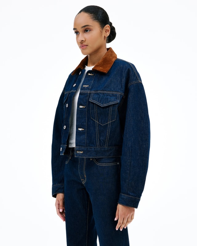 Slvrlake Denim Kira Trucker Midnight Mile Relaxed