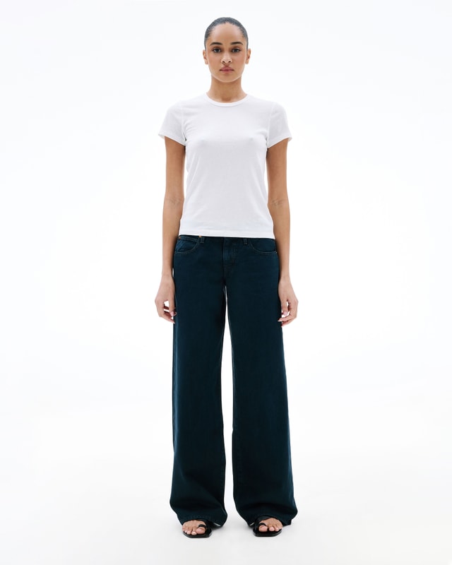 Slvrlake Denim Lexi Washed Black Wide - Low Rise