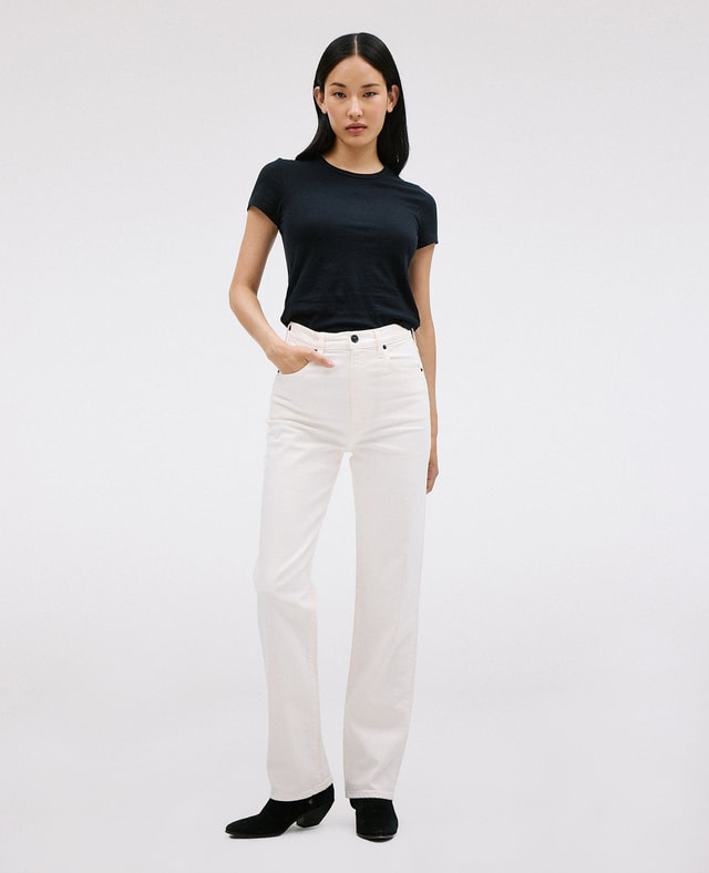 Slvrlake Denim London White Straight - High Rise
