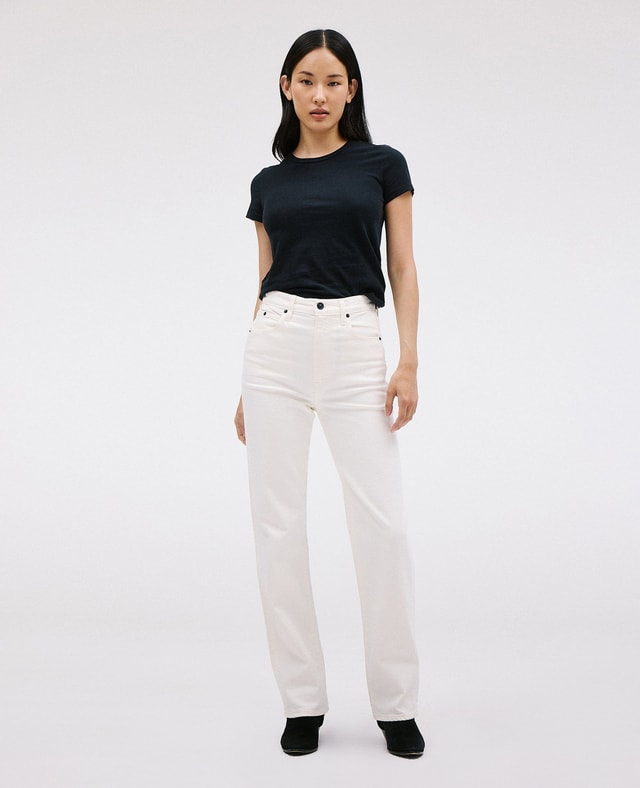 Slvrlake Denim London White Straight - High Rise
