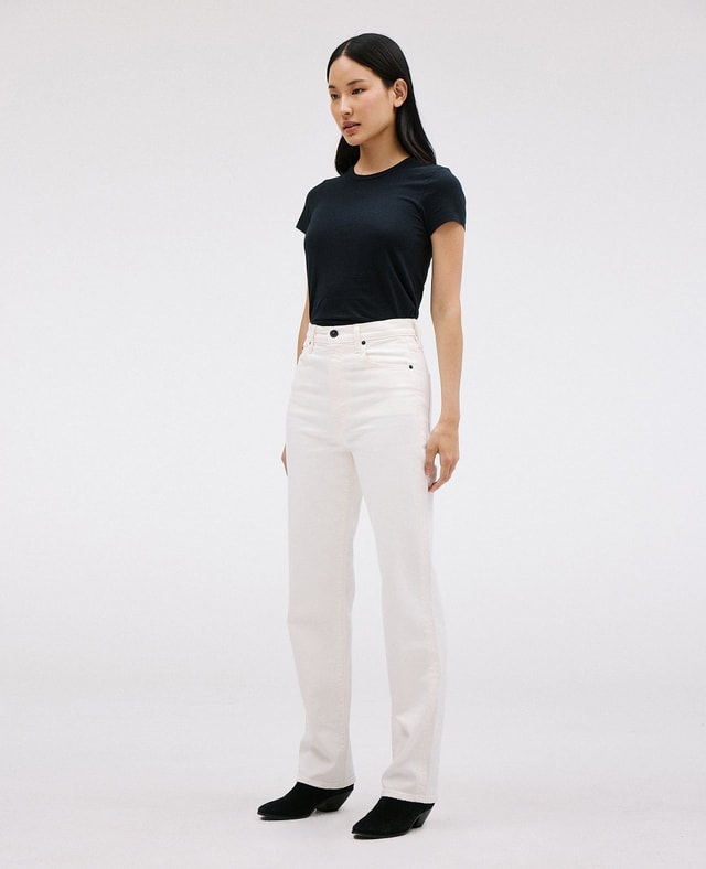 Slvrlake Denim London White Straight - High Rise