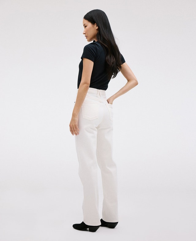slvrlake denim London White Straight - High Rise