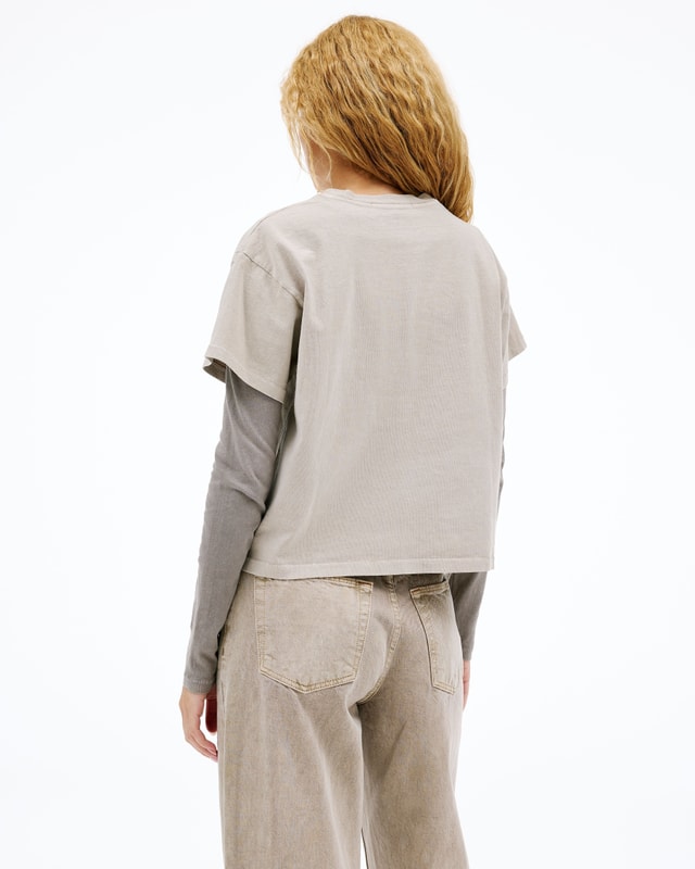 slvrlake denim Square Tee Sand Dune Relaxed - Knit