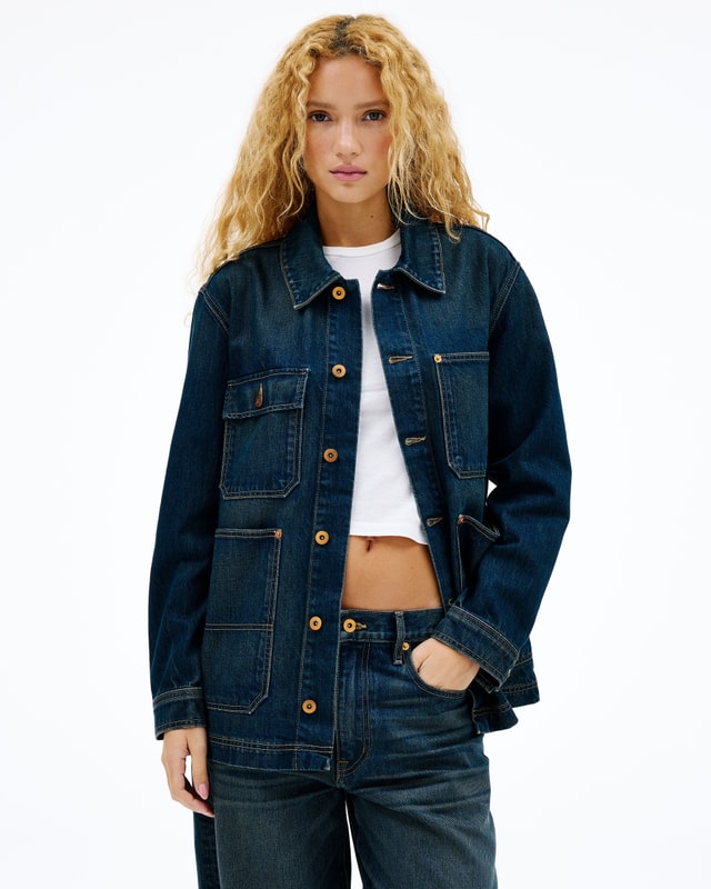 Slvrlake Denim Worker Jacket Shakey Ground Relaxed