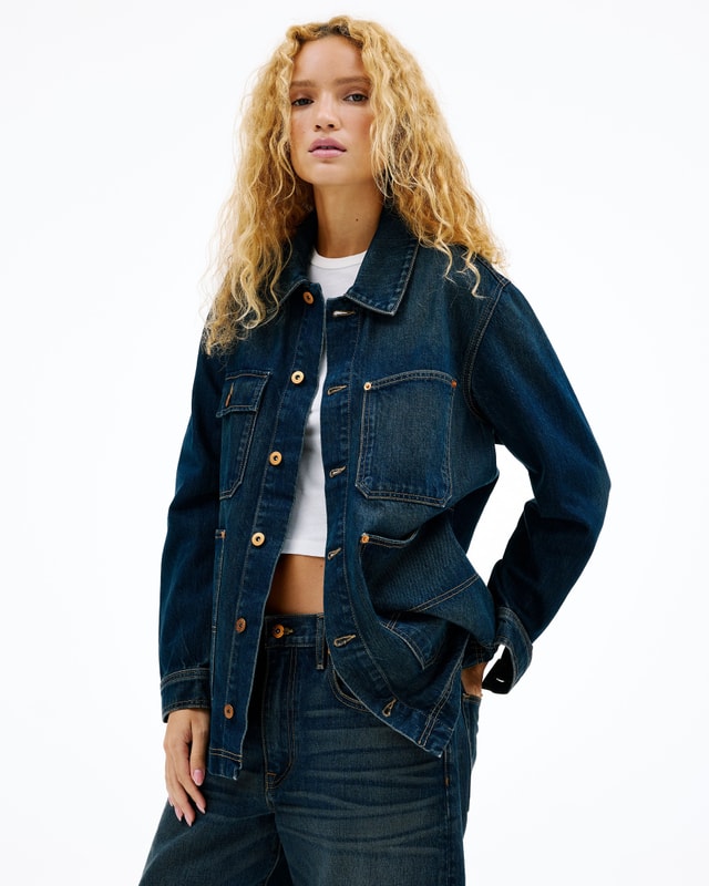 Slvrlake Denim Worker Jacket Shakey Ground Relaxed