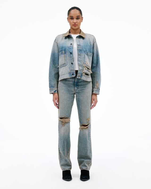 Slvrlake Denim Sophie Long Better Left Unsaid Straight - Mid Rise
