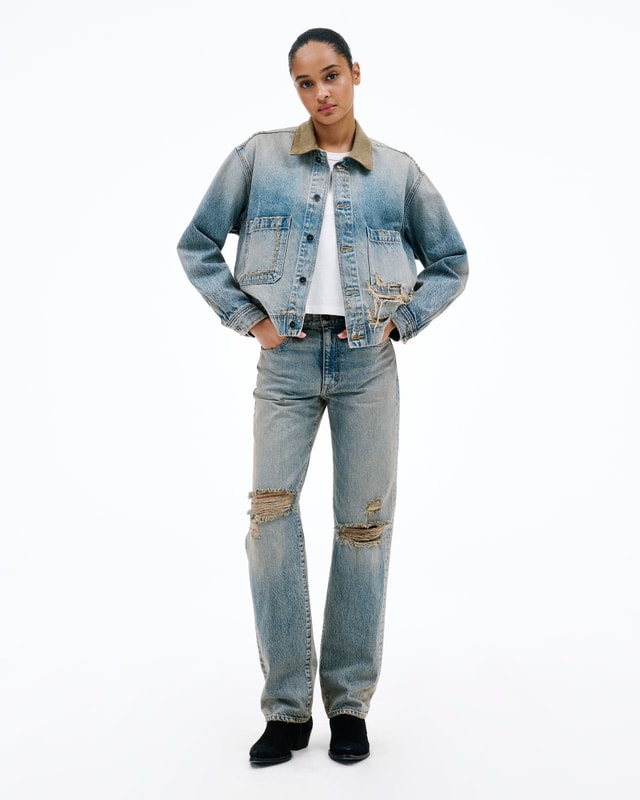Slvrlake Denim Sophie Long Better Left Unsaid Straight - Mid Rise