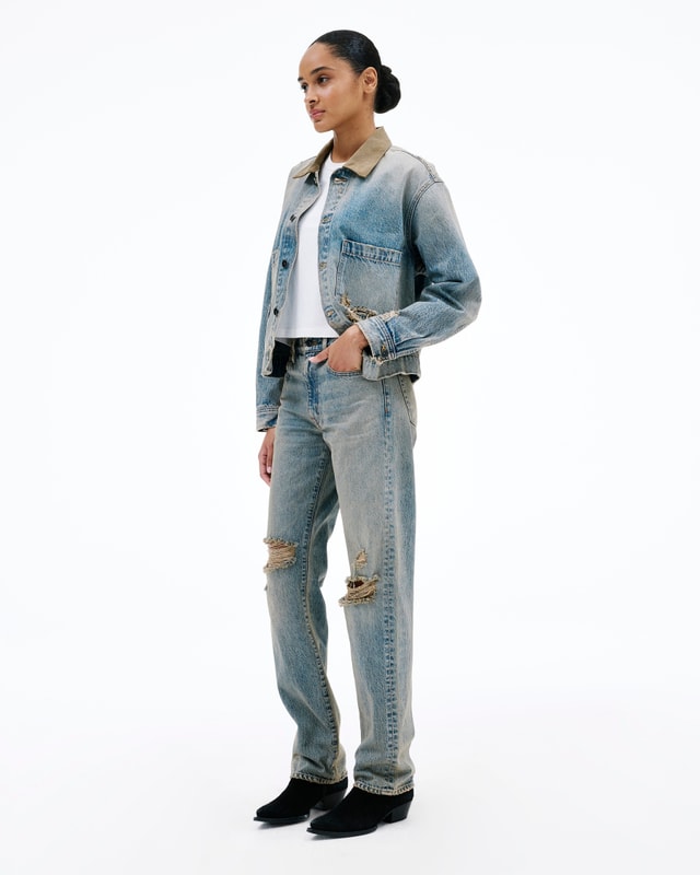 Slvrlake Denim Sophie Long Better Left Unsaid Straight - Mid Rise