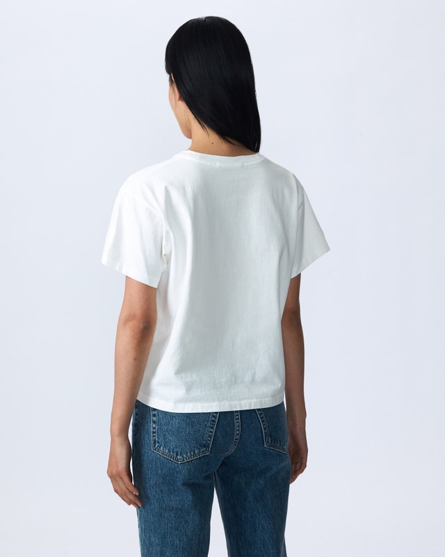 slvrlake denim Square Tee Natural White Relaxed - Knit