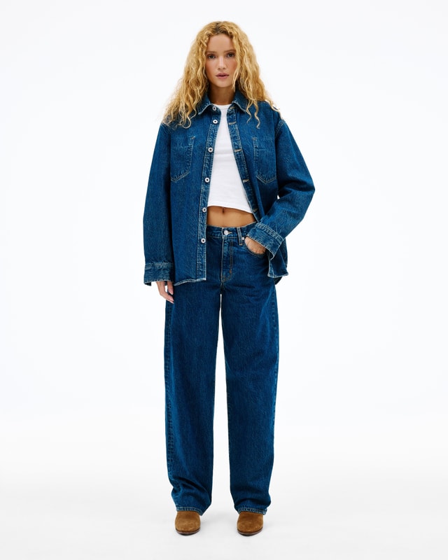 Slvrlake Denim Tess Long Fool Me Once Curve - Low Rise