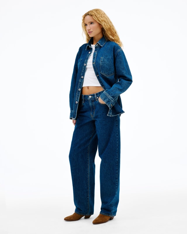Slvrlake Denim Tess Long Fool Me Once Curve - Low Rise