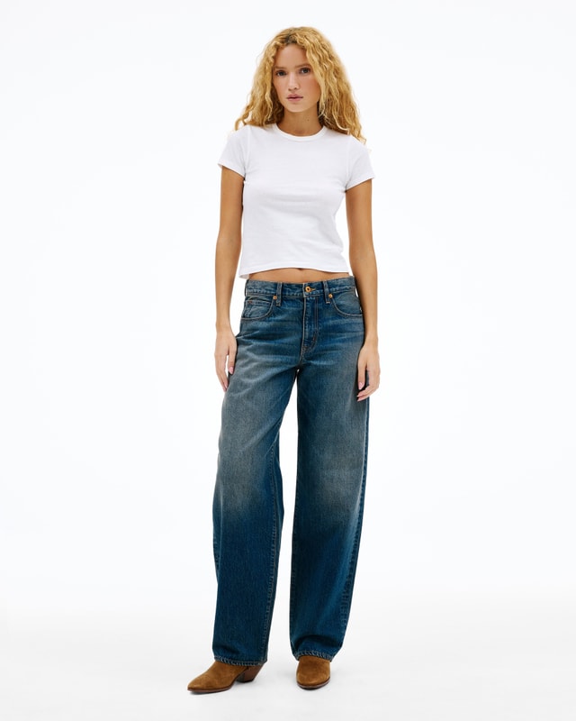 Slvrlake Denim Tess Long Tears Go By Curve - Low Rise