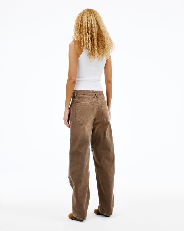 slvrlake denim Tess Long Worker Pant Bryce Canyon Curve - Low Rise