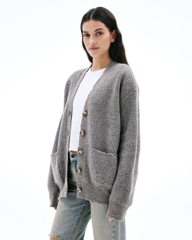 Slvrlake Denim Venice Boyfriend Cardigan Woodsmoke Cardigan