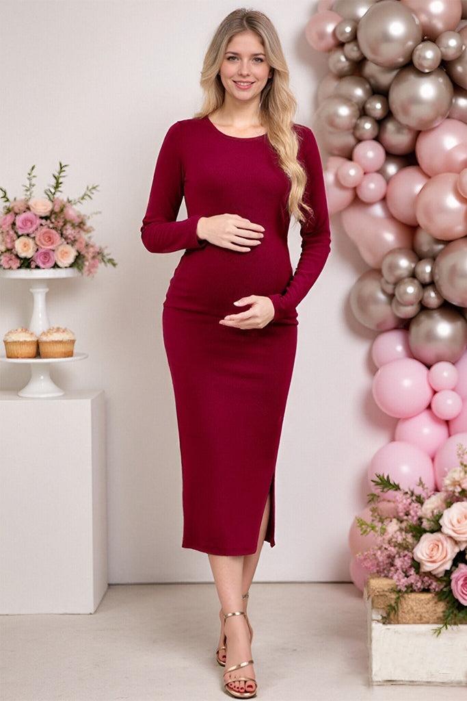smallshow Long Sleeve Maternity Sweater Dress for Fall Winter