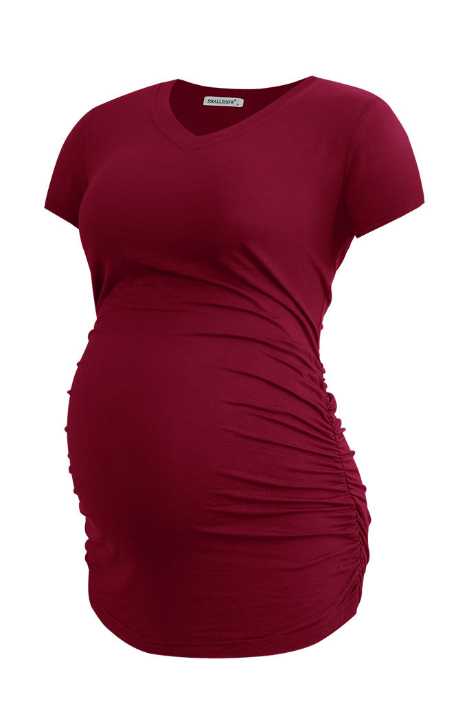 smallshow Casual V Neck Maternity Tops