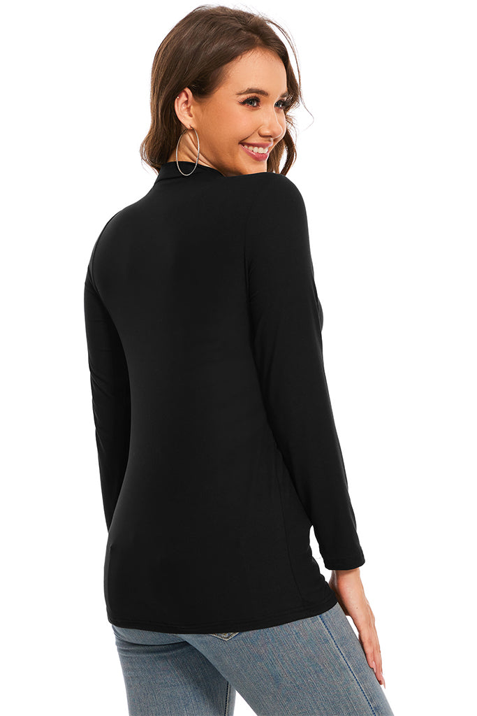 Smallshow Comfy Mock Neck Nursing Tops 3-Pack