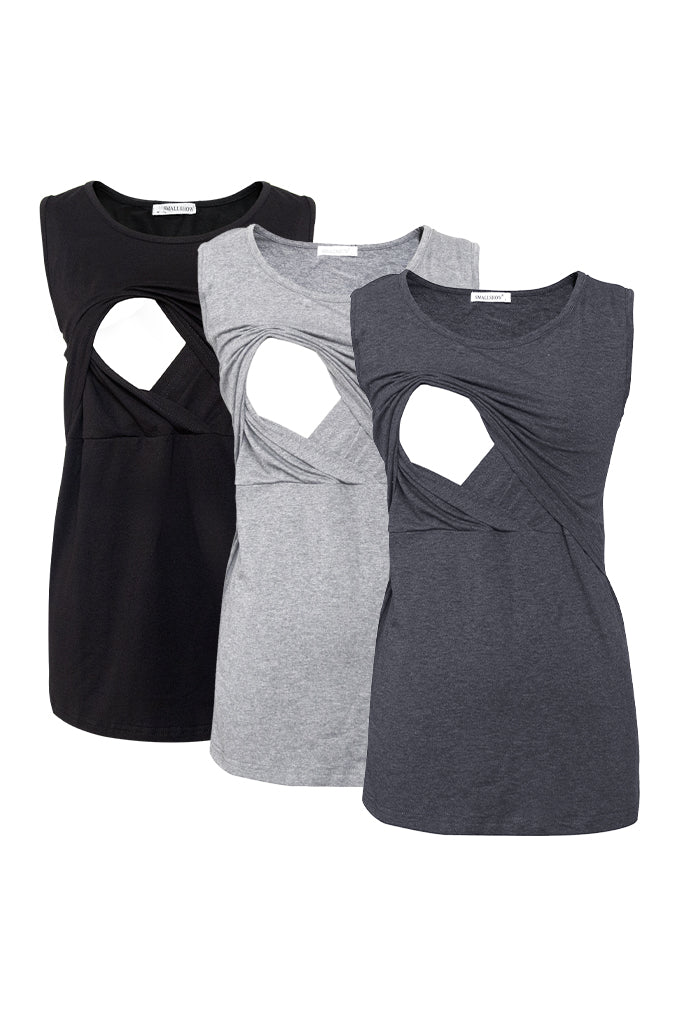 smallshow Cotton Nursing Tank Tops 3-Pack