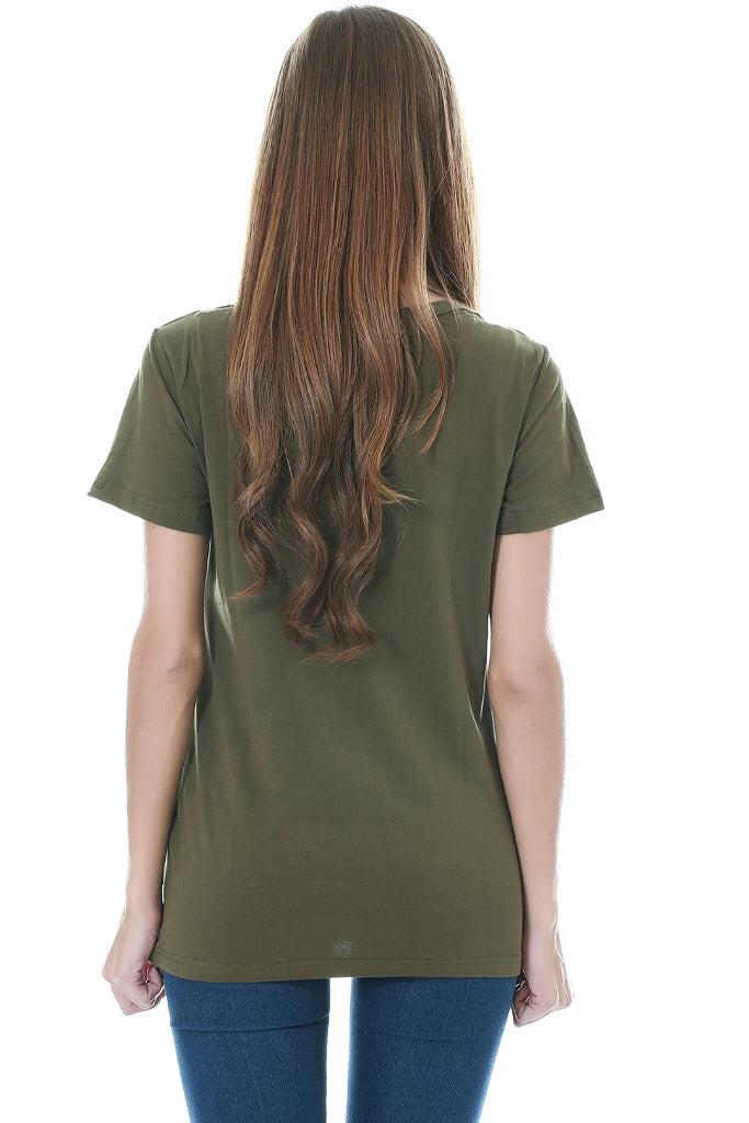 Smallshow Cotton Short Sleeve Nursing T-Shirt