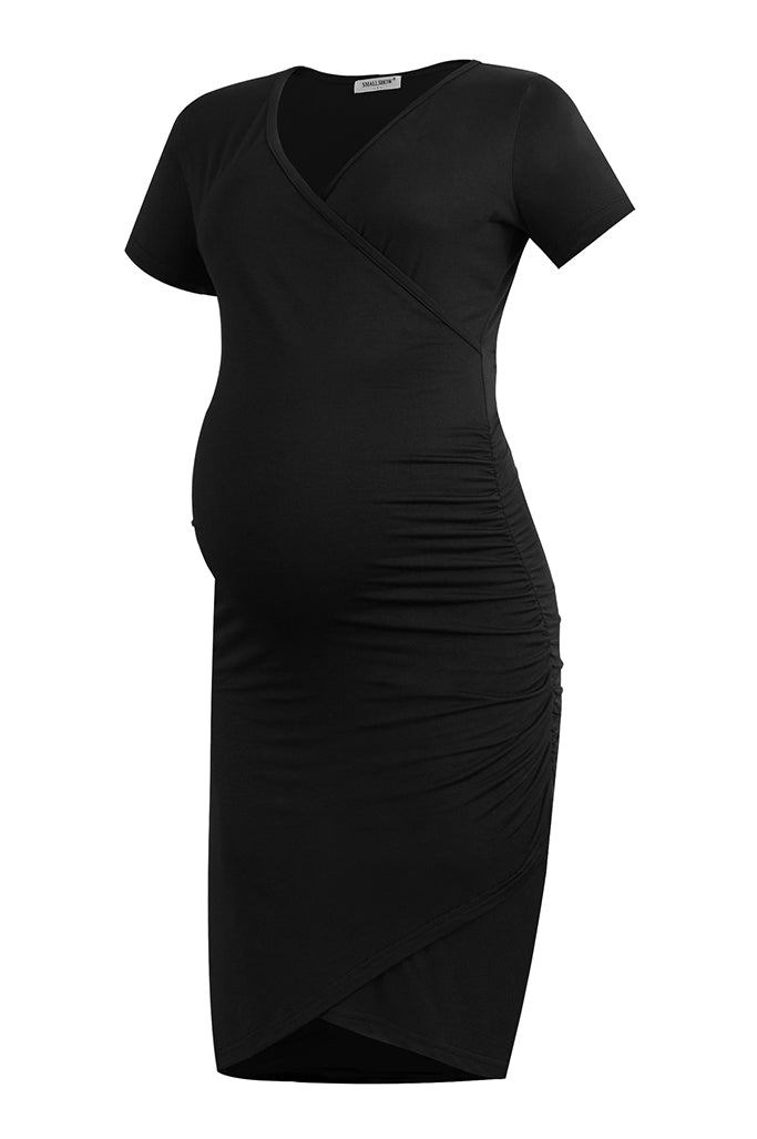 smallshow Fitted Wrap Maternity Dress