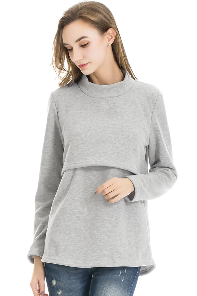 Smallshow Fleece Nursing Sweatshirt Pullover