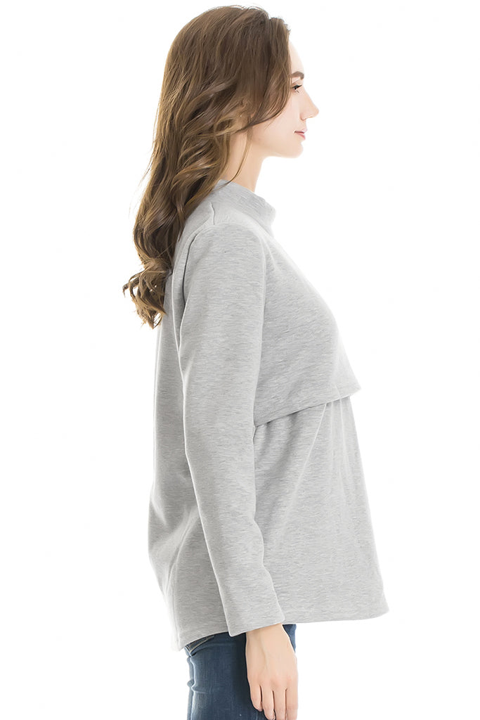 Smallshow Fleece Nursing Sweatshirt Pullover