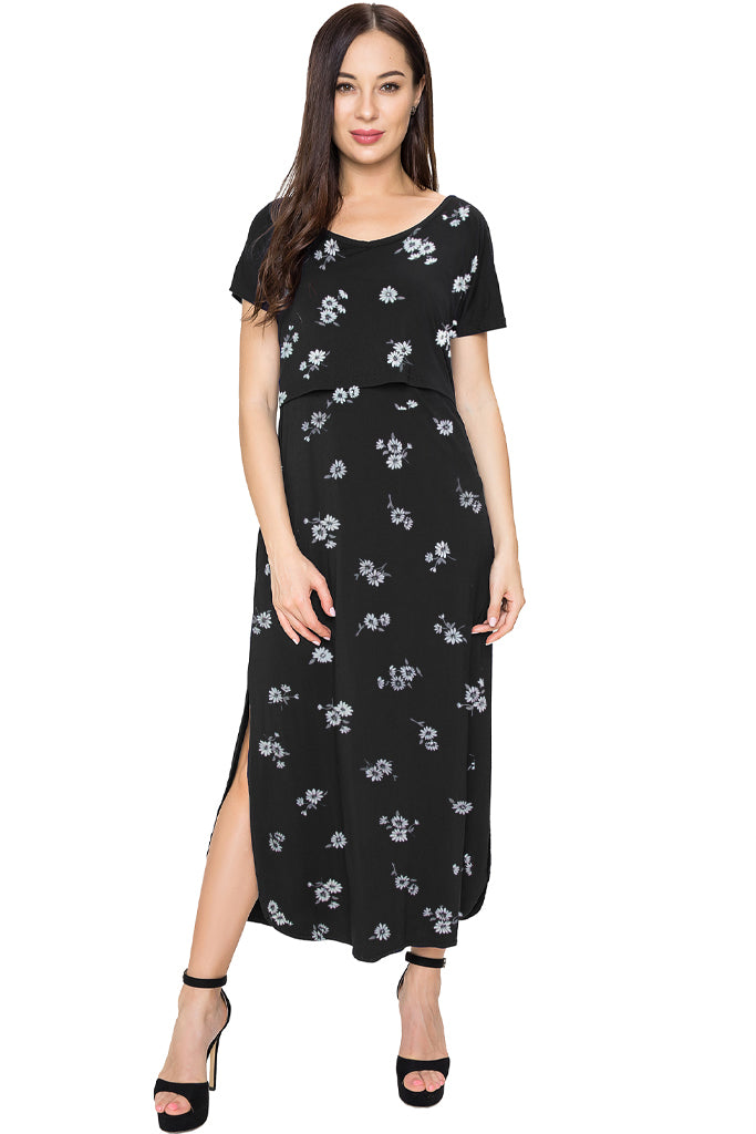 smallshow Floral Nursing Maxi Dress