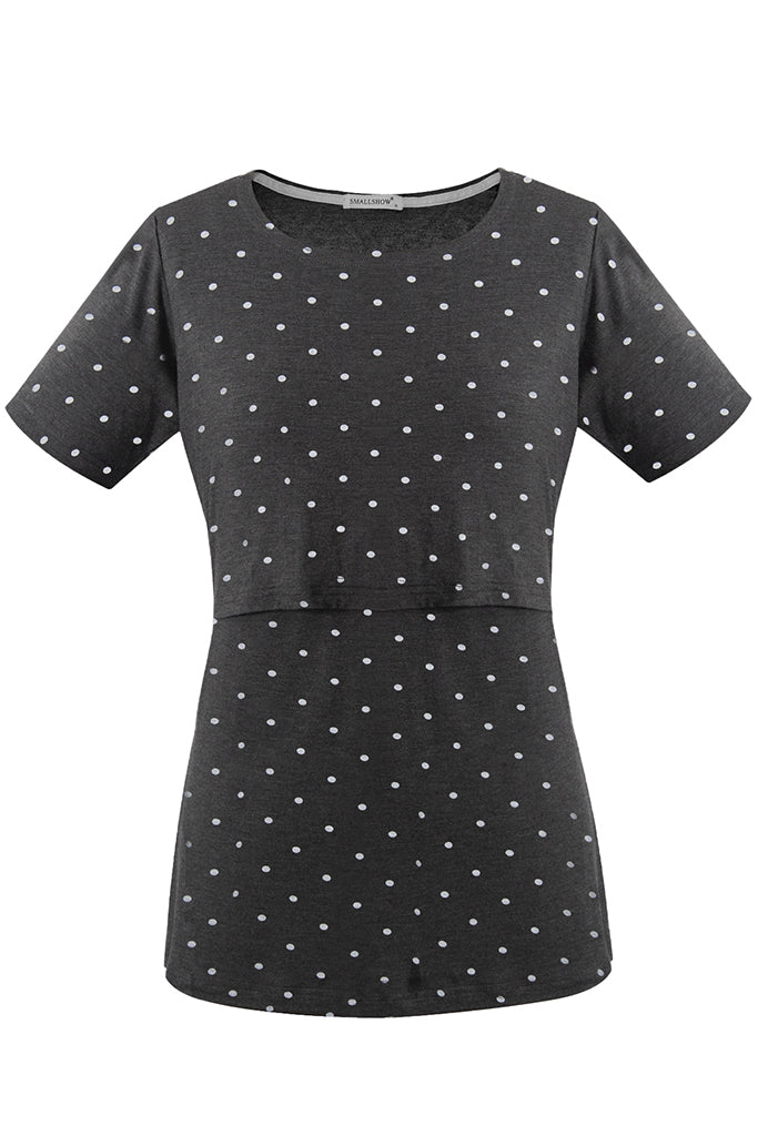 Smallshow Floral Short Sleeve Nursing Tops