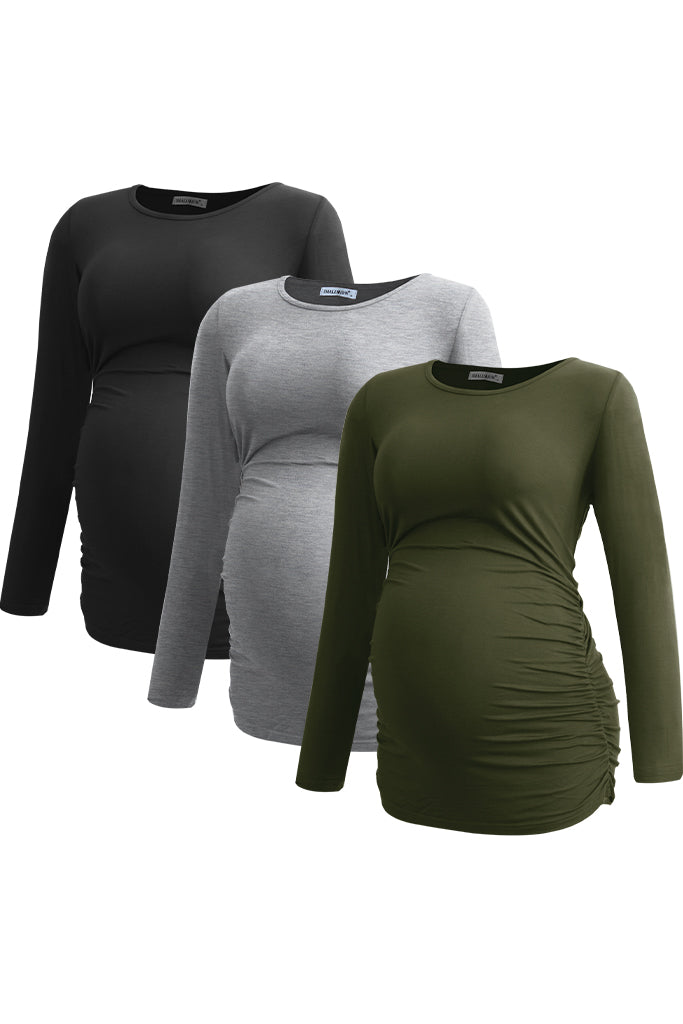 smallshow Smallshow Long Sleeve Maternity Tops 3-Pack