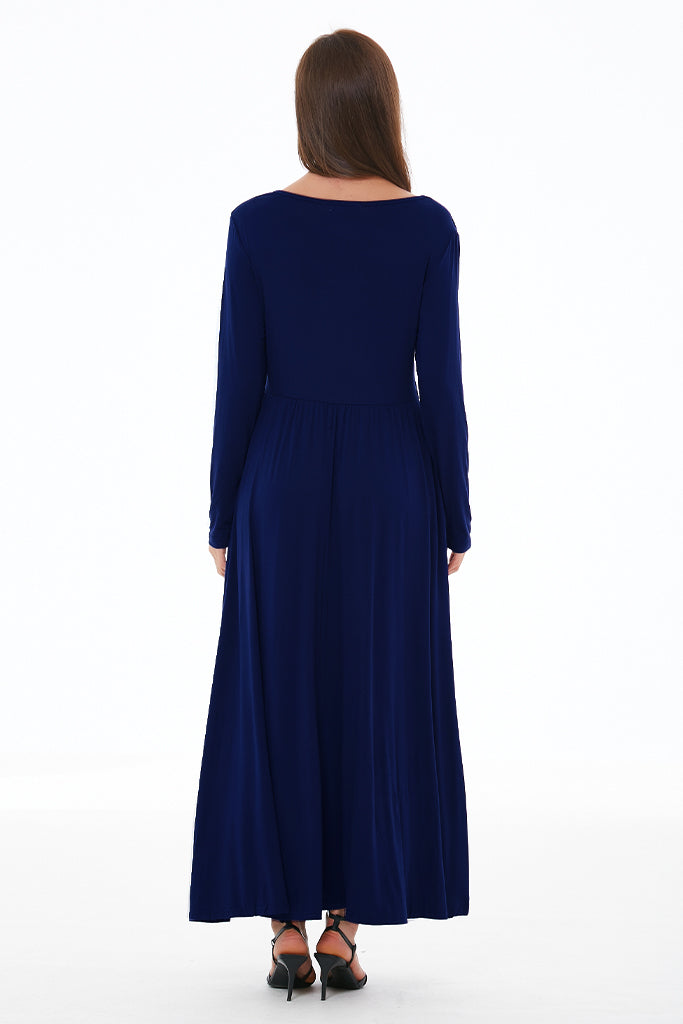 Smallshow Long Sleeve Nursing Maxi Dress