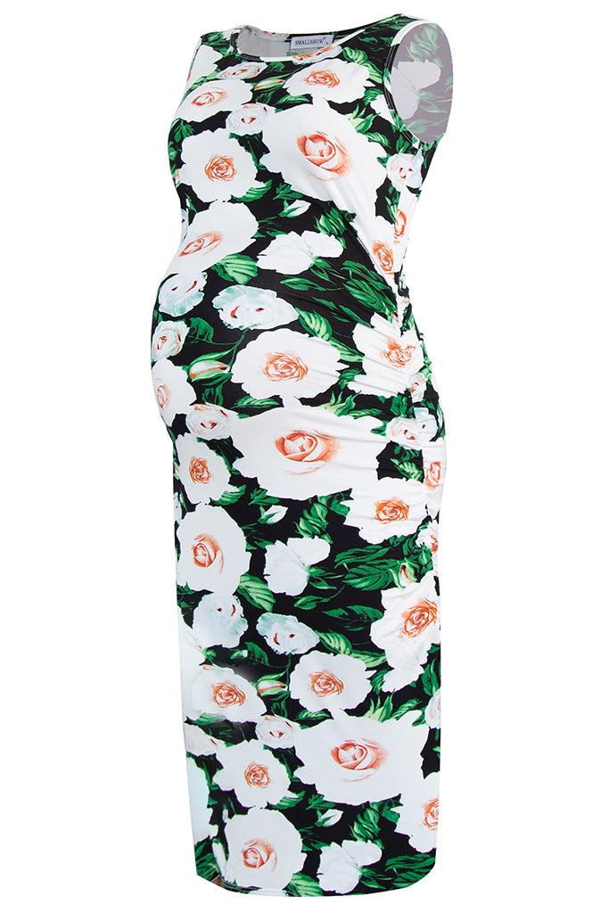 Smallshow Midi Floral Maternity Dress