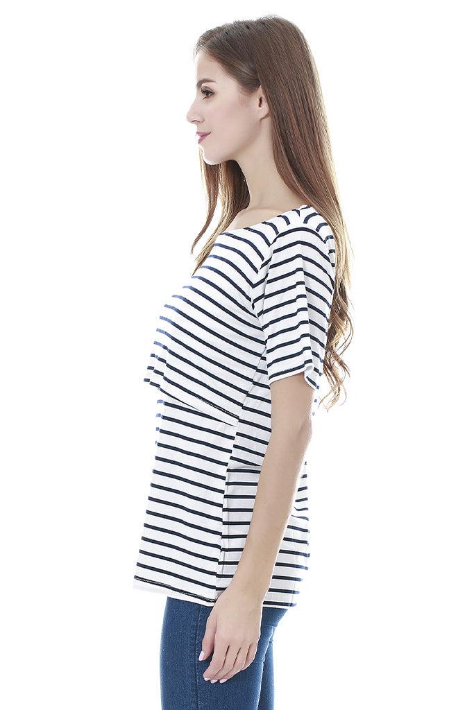Smallshow Modal Short Sleeve Nursing Tops 3-Pack