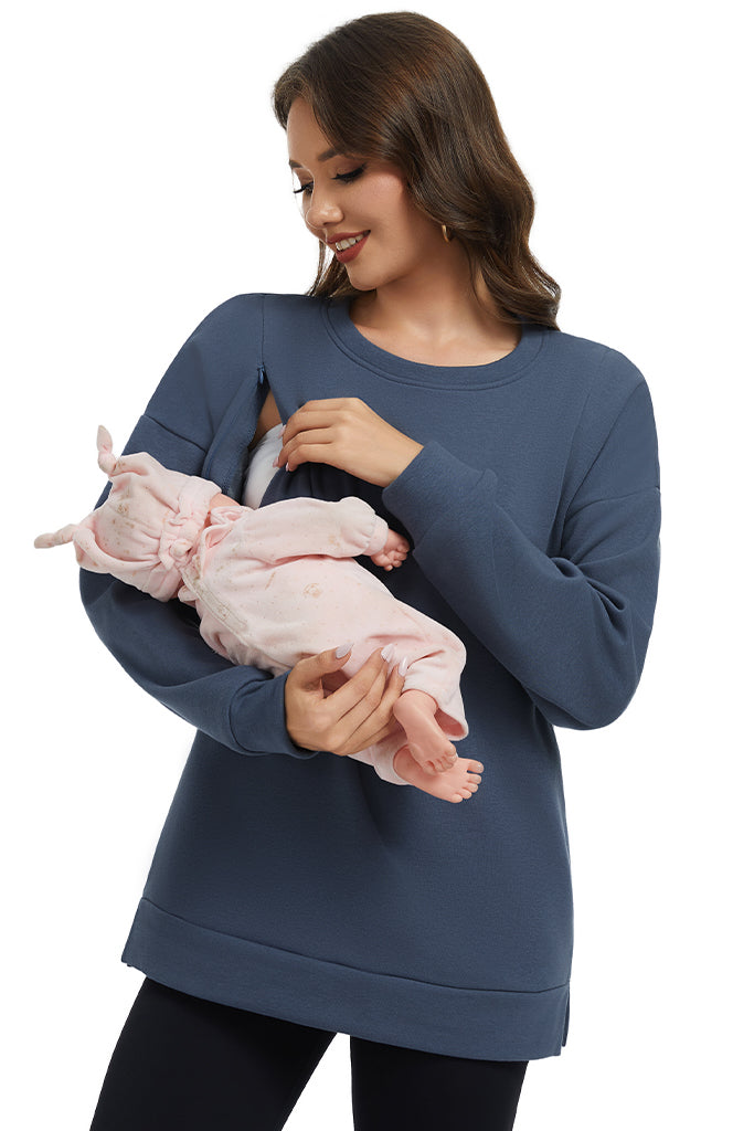 smallshow Nursing Sweatshirt for Breastfeeding