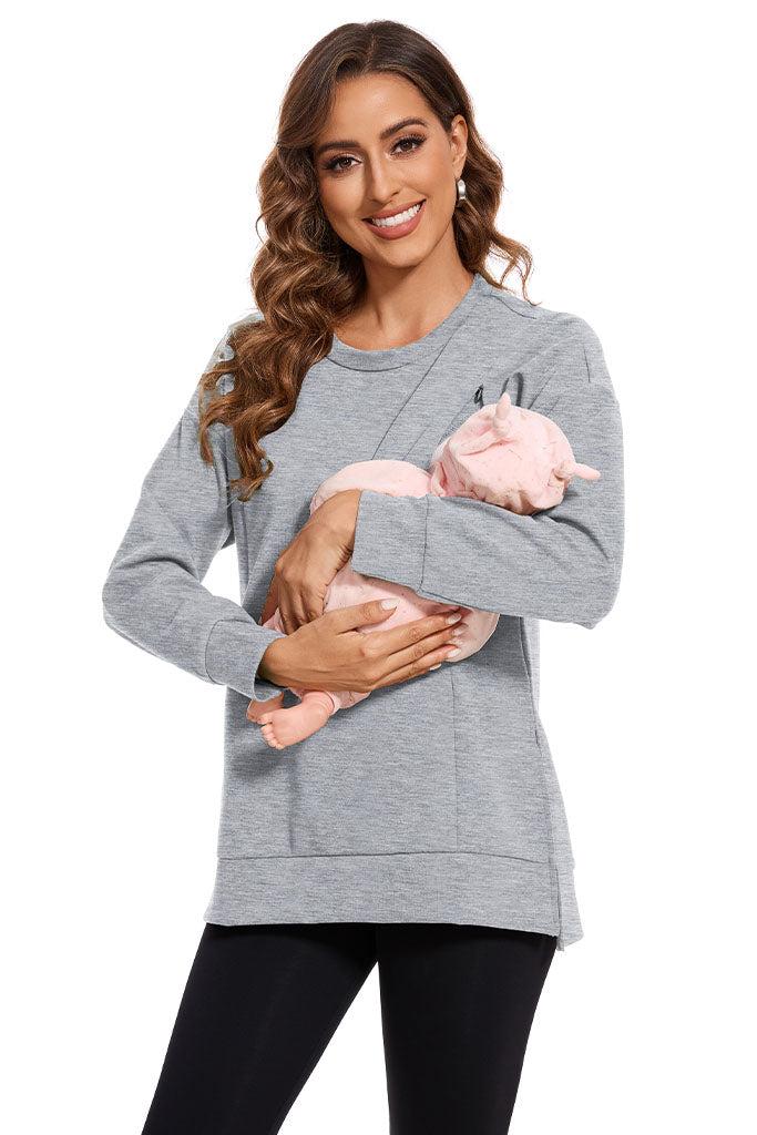 Smallshow Side Slit Nursing Sweatshirt
