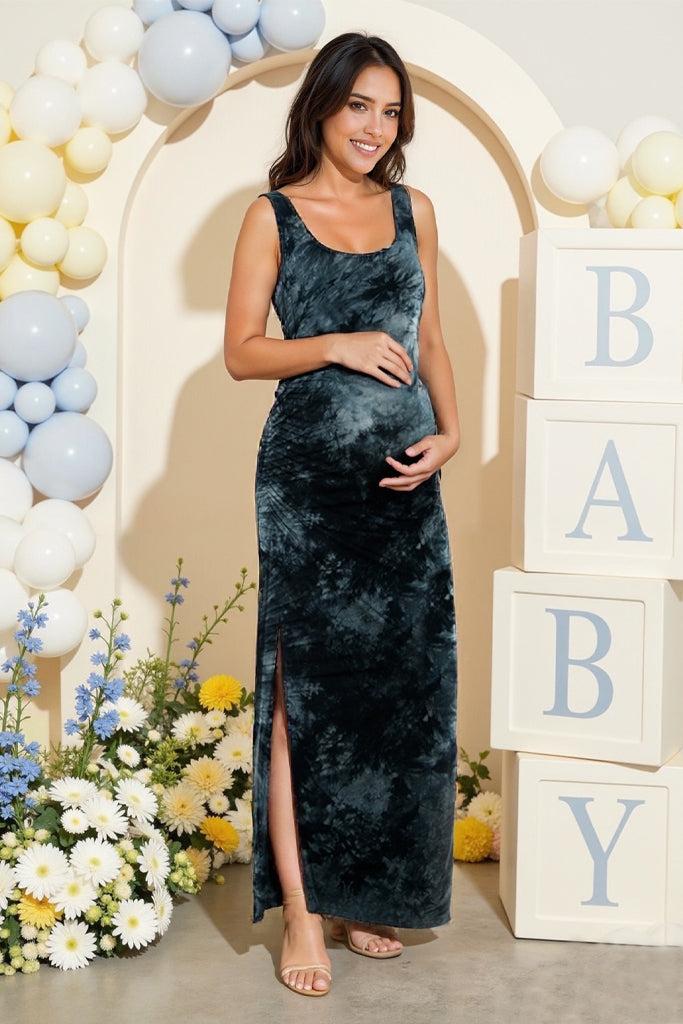 Smallshow Smallshow Sleeveless Floral Maternity Maxi Dress