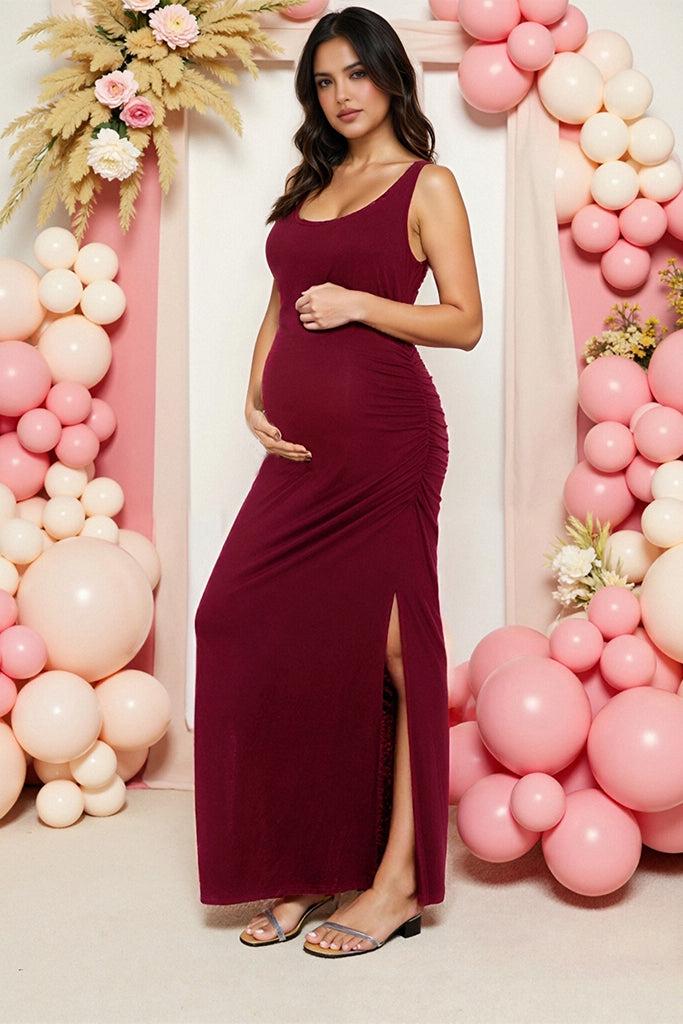 smallshow Smallshow Sleeveless Maternity Baby Shower Dress