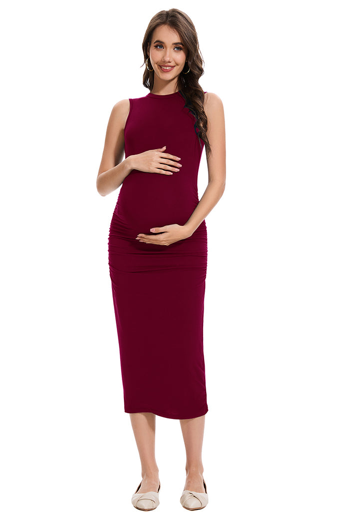 smallshow Sleeveless Midi Maternity Dress
