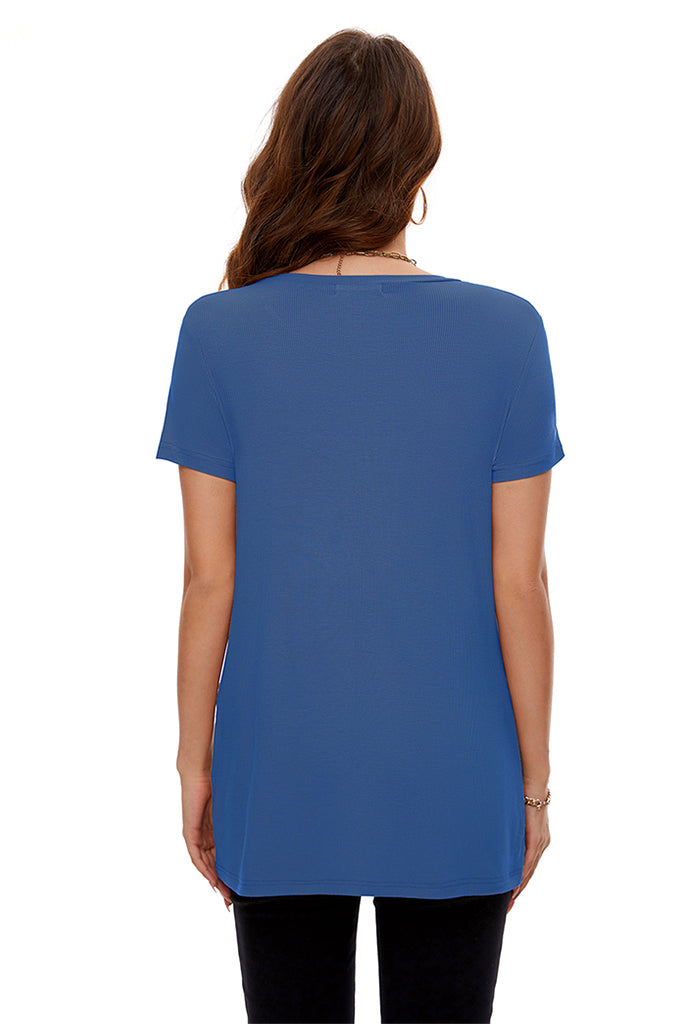 Smallshow Split Hem Ribbed Maternity Tops 3-Pack