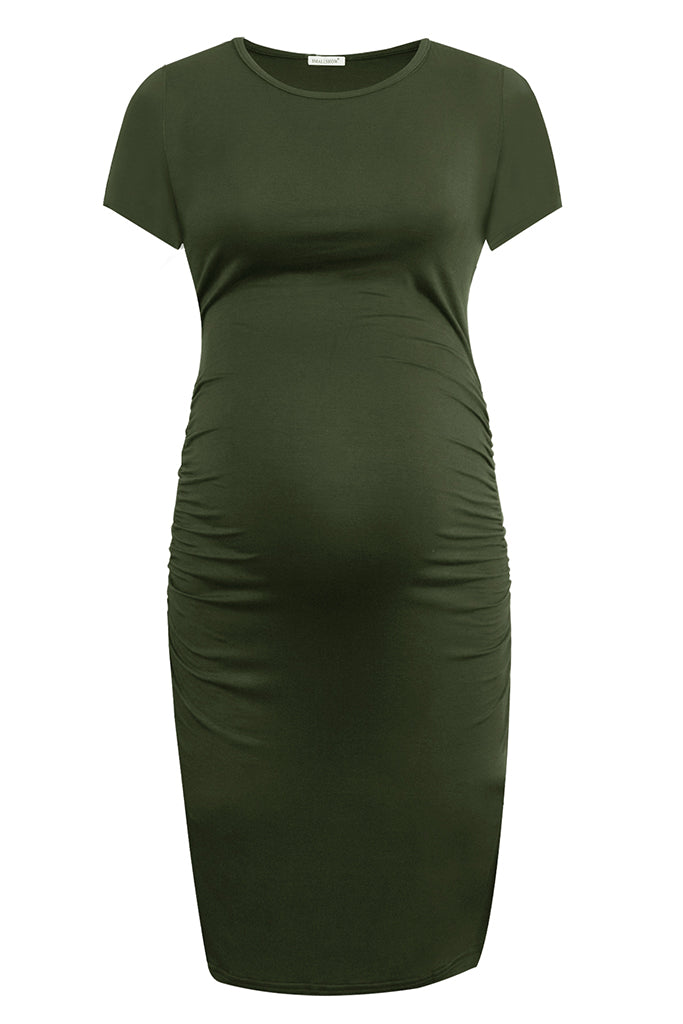 Smallshow Smallshow Summer Ruched Bodycon Maternity Dress
