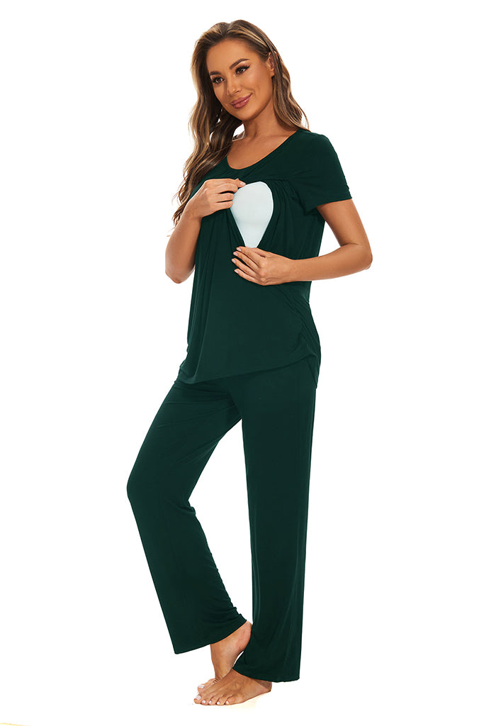 Smallshow UILGO Maternity Nursing Pajama Set