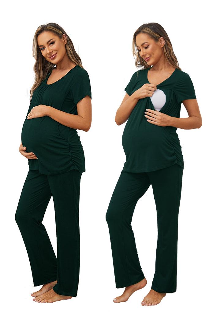 smallshow UILGO Maternity Nursing Pajama Set